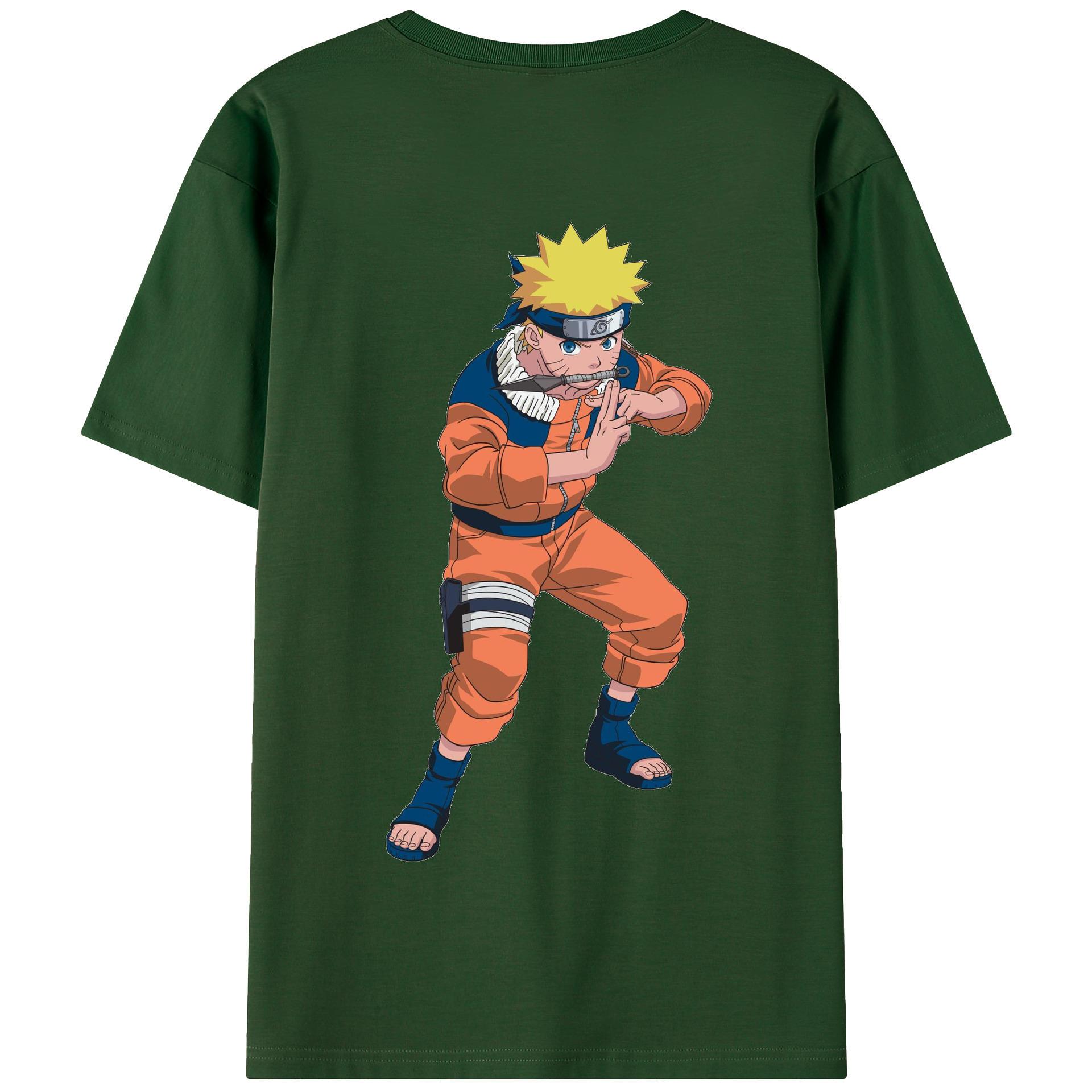 （画像用） NARUTO -ナルト- うずまき ナルト Uzumaki Naruto 綿100％半袖Tシャツ（背面プリント）